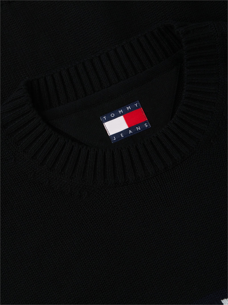 Regular Fit Jaquard Loose Knit Pullover