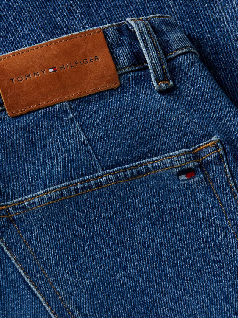 High Rise Dark Wash Stretch Wide Jeans