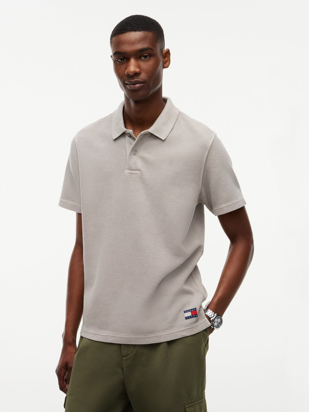Regular Fit Waffle Polo