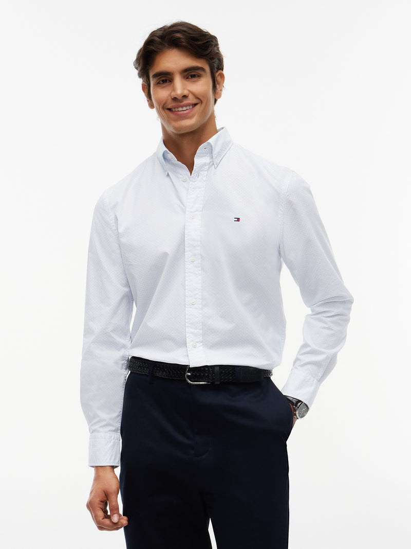 Regular Fit Print Poplin Shirt