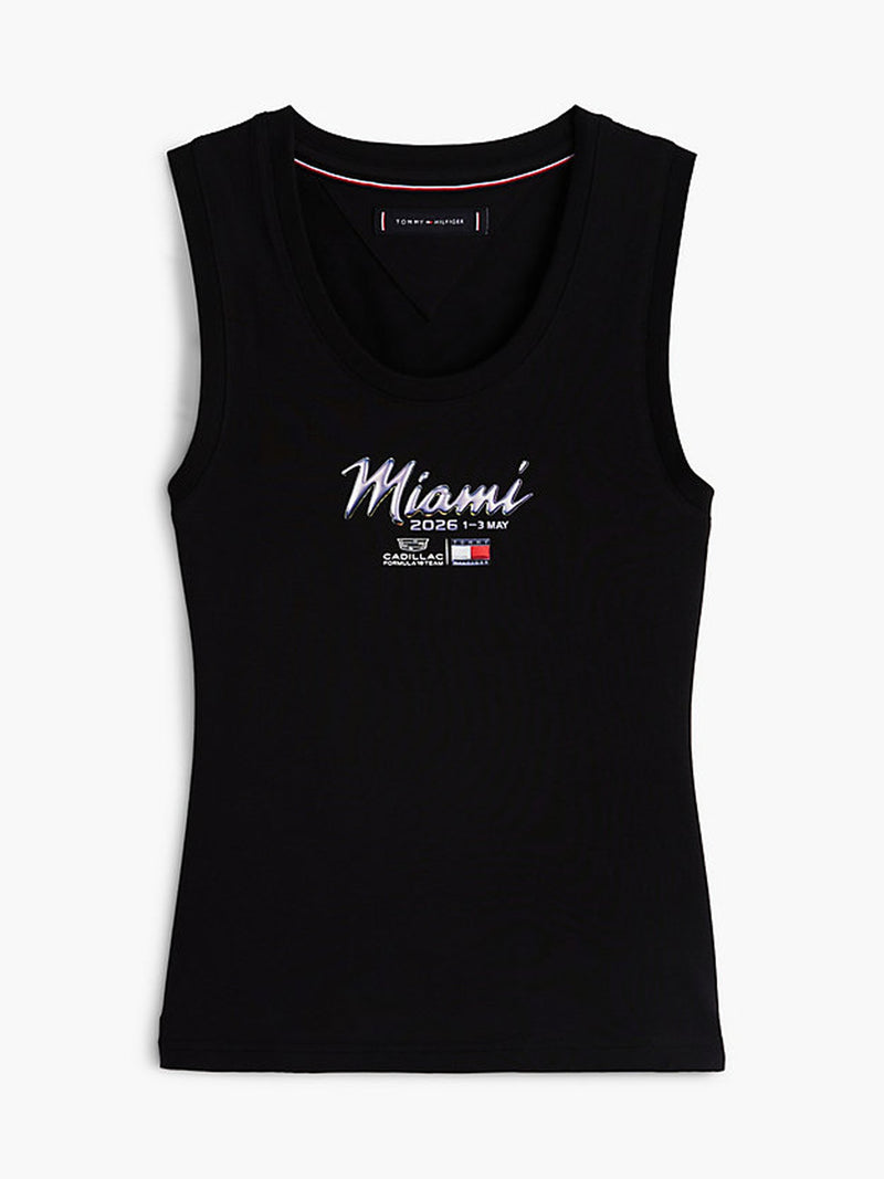 Solid Slim Fit Sleeveless Cotton Jersey T-Shirt