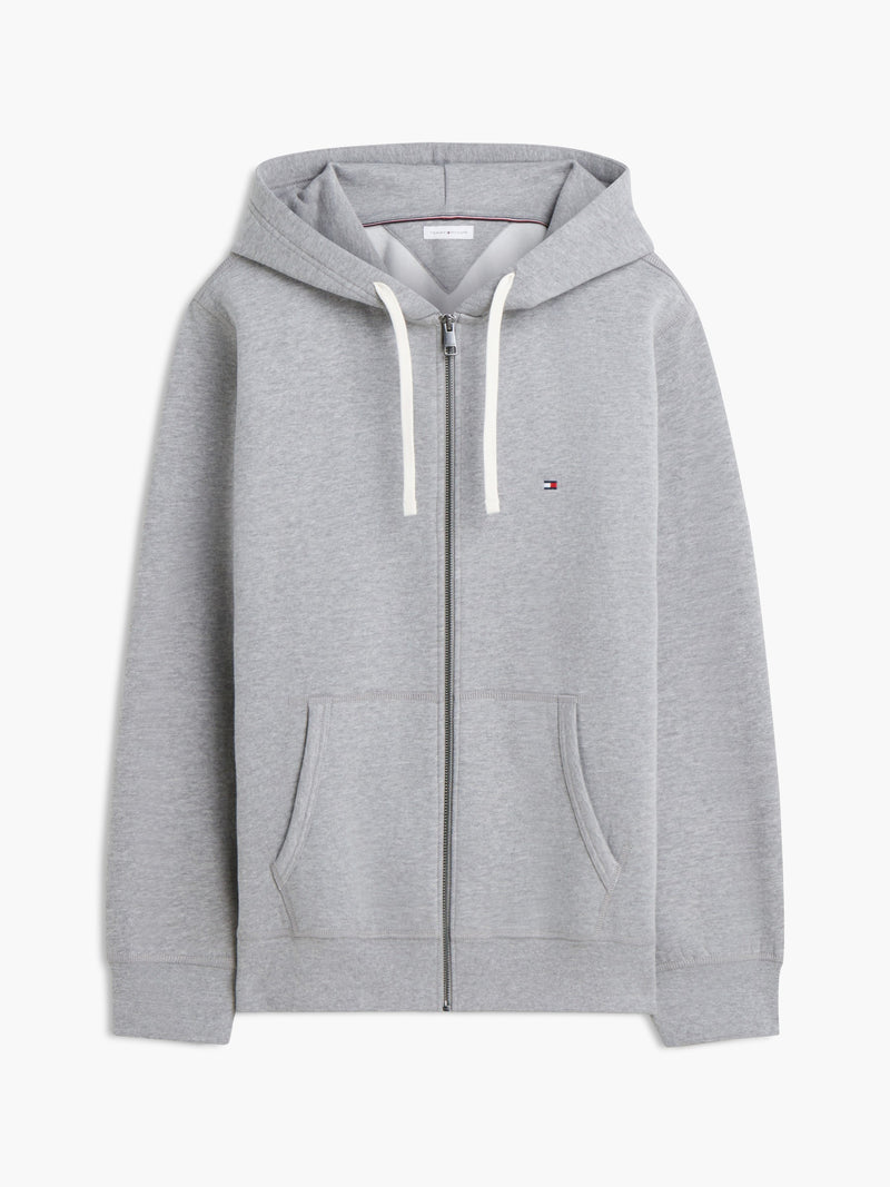 Zip Thru Solid Fleece Hoodie