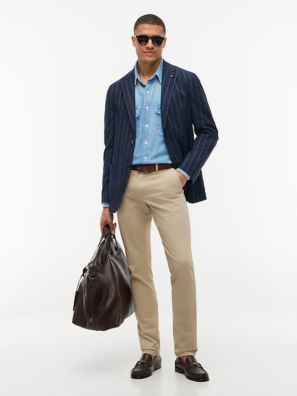 Men Slim Tapered Fit 1985 Cotton Trouser