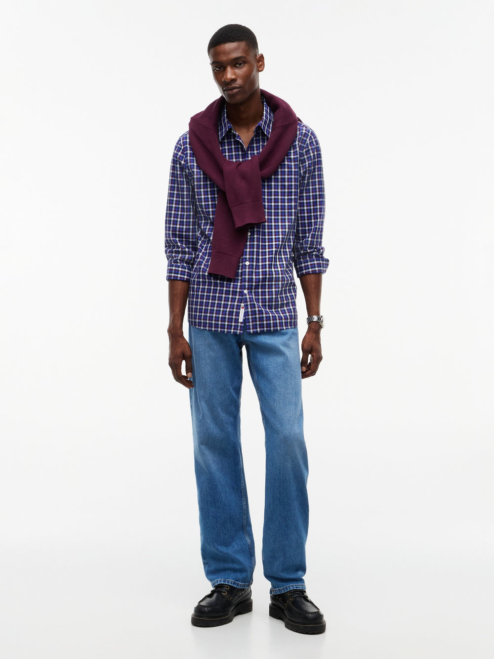Regular Fit Check Poplin Shirt