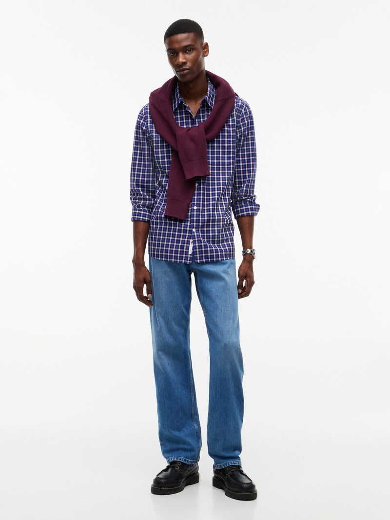 Regular Fit Check Poplin Shirt