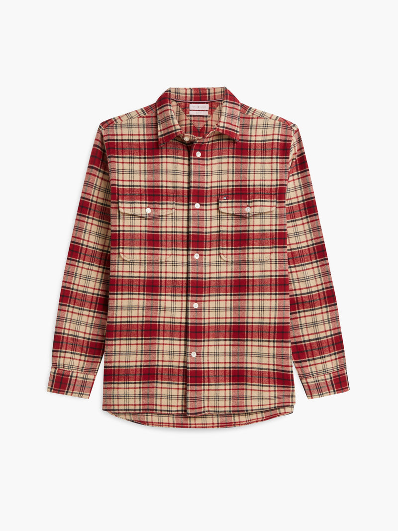 Relaxed Fit Shacket Flannel Shirt