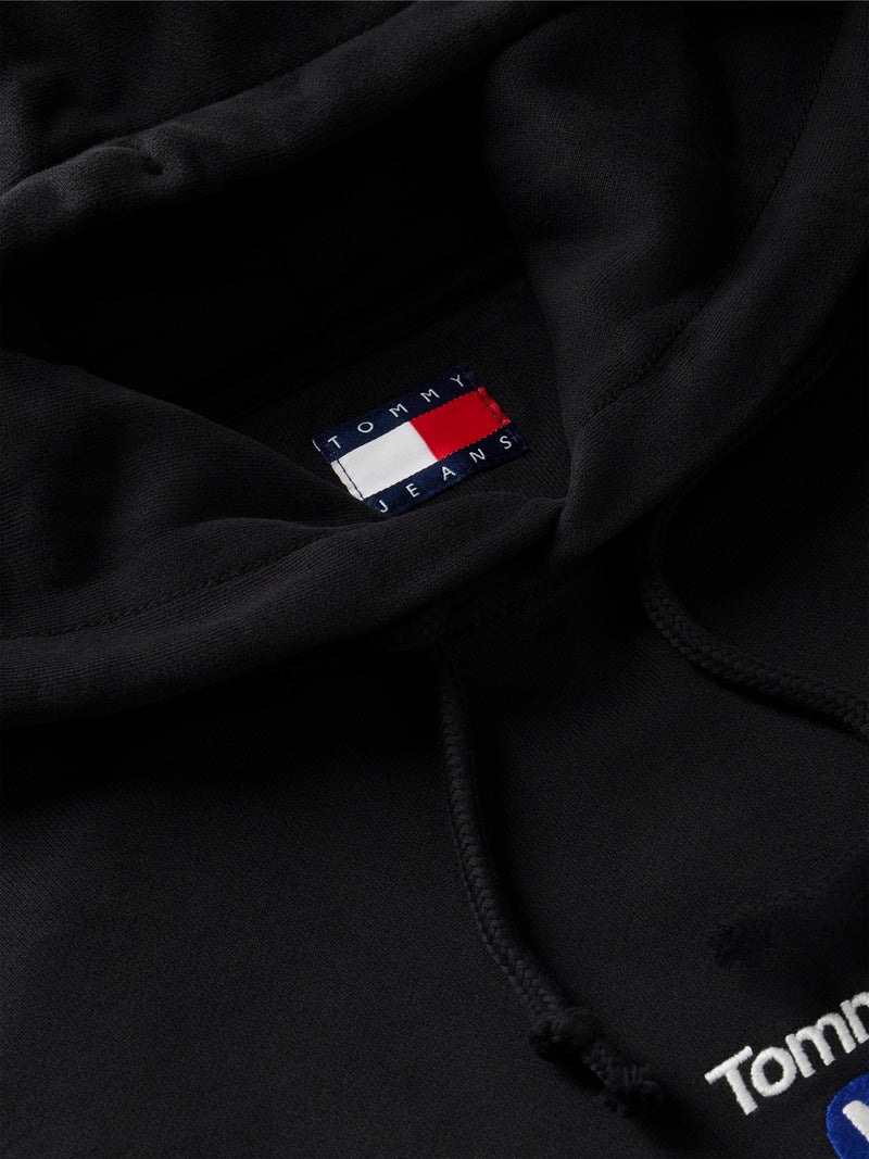 Regular Fit Diagonal Terry Hooded Sweatshirt