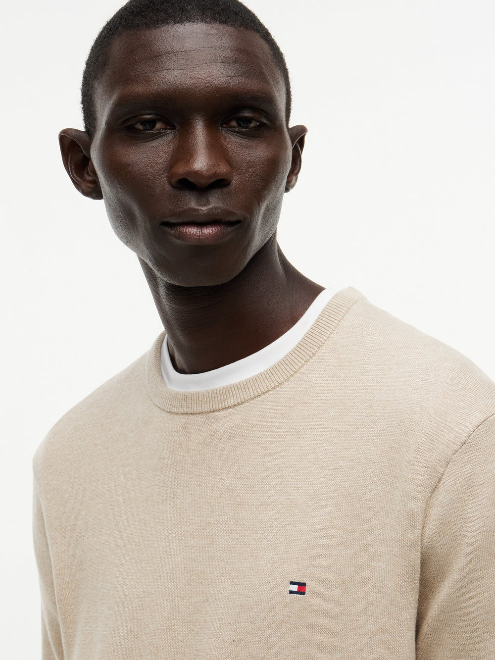 Crew Neck Solid Pullover