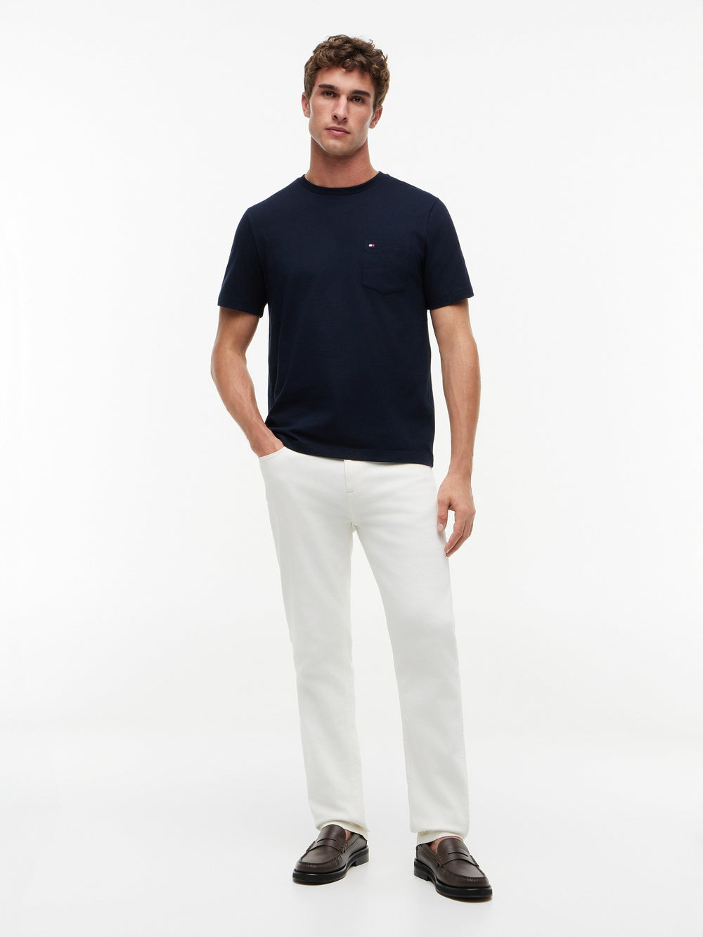 Regular Fit Solid Pocket Tshirt