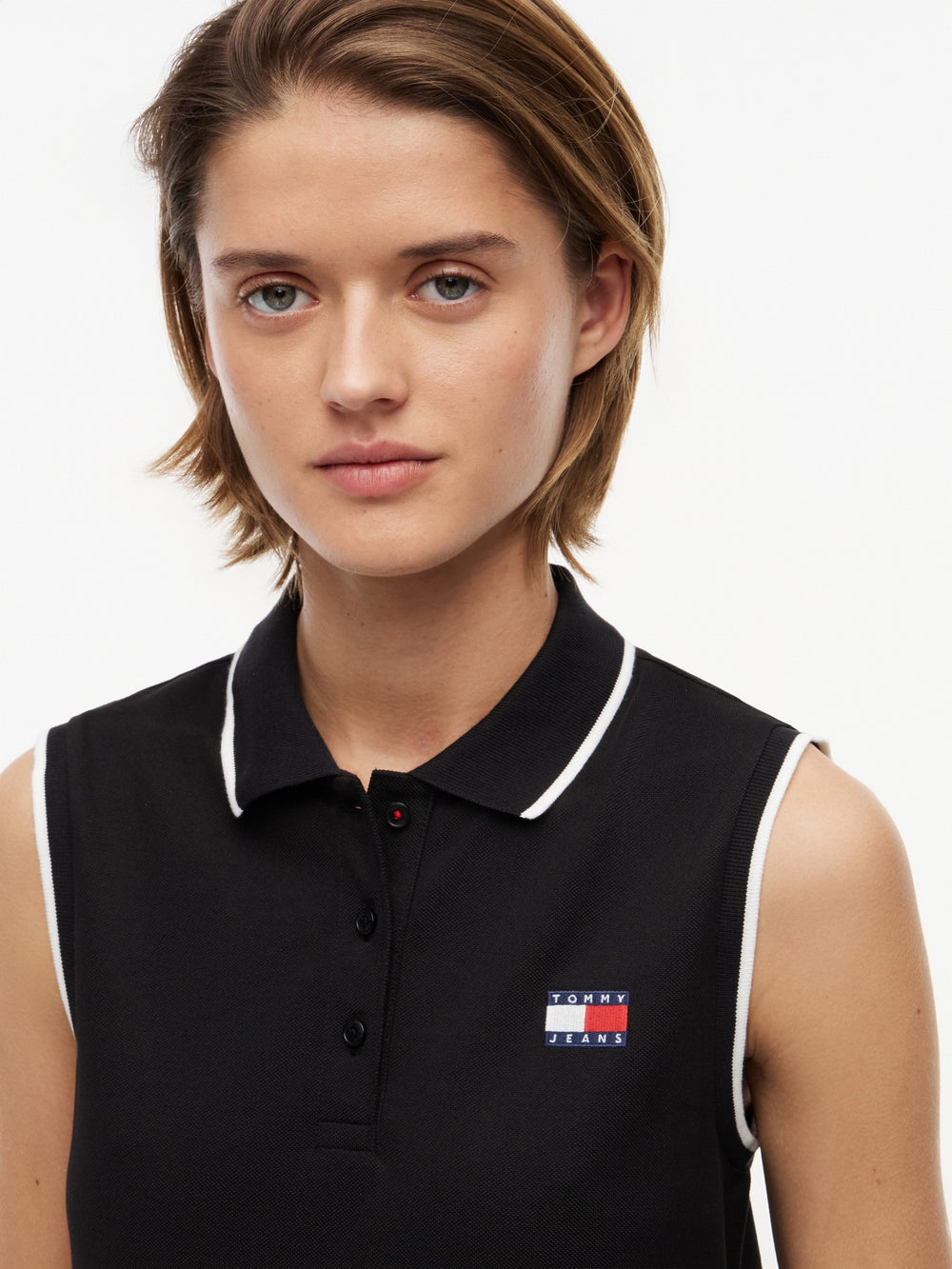 Half Sleeve Solid Pique F-and-F Polo Dress