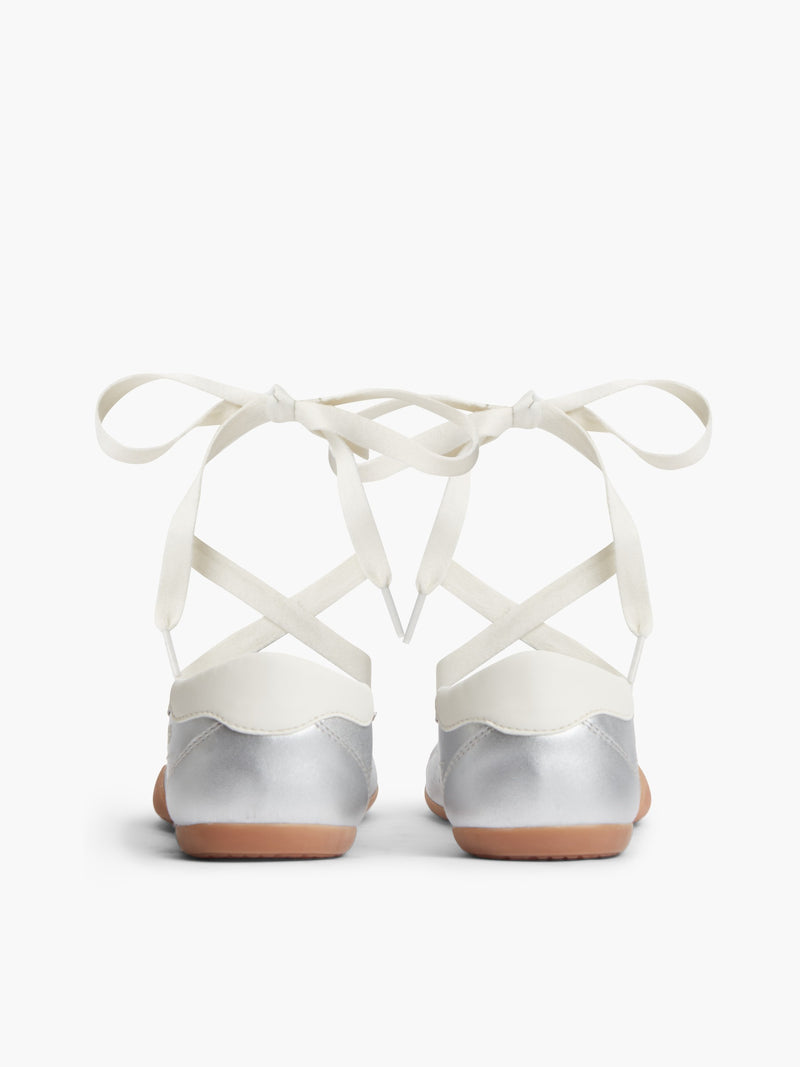 Women Metallic Print Ballerina