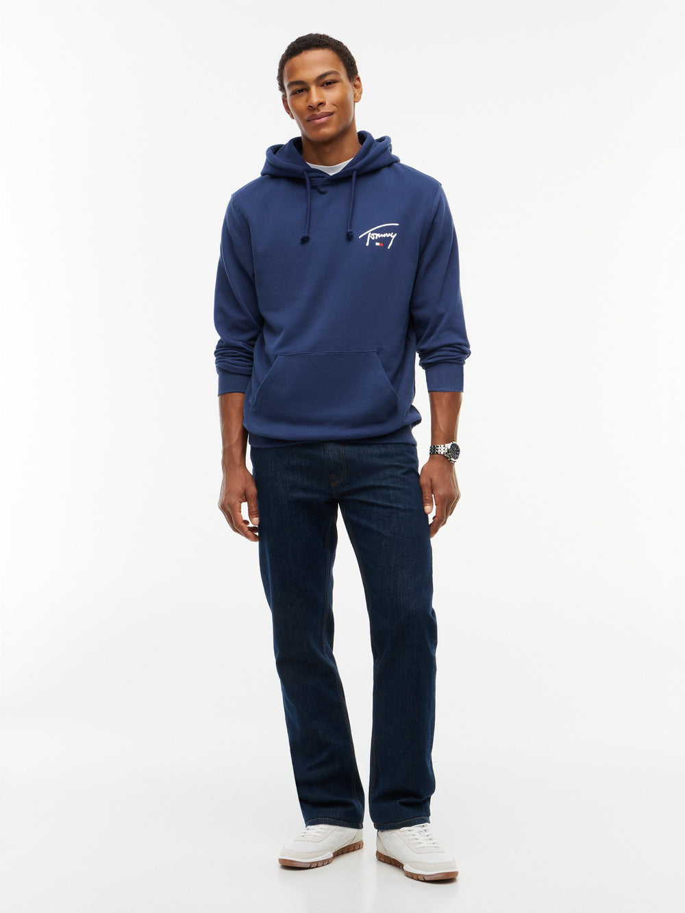 Regular Fit Suede Terry Hooded Sweatshirt