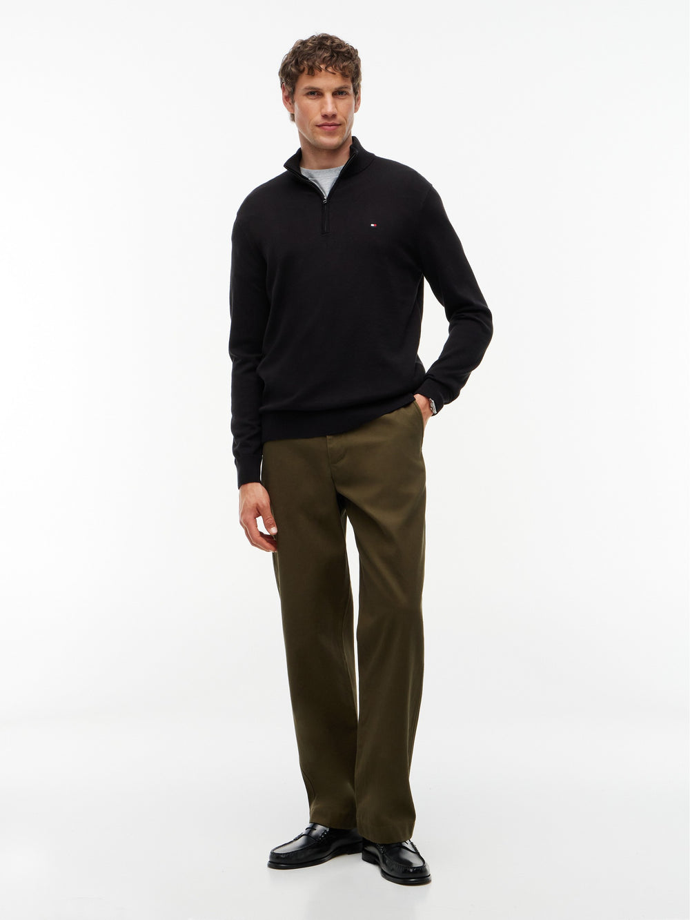 Quarter Zip Mock Neck Sweater