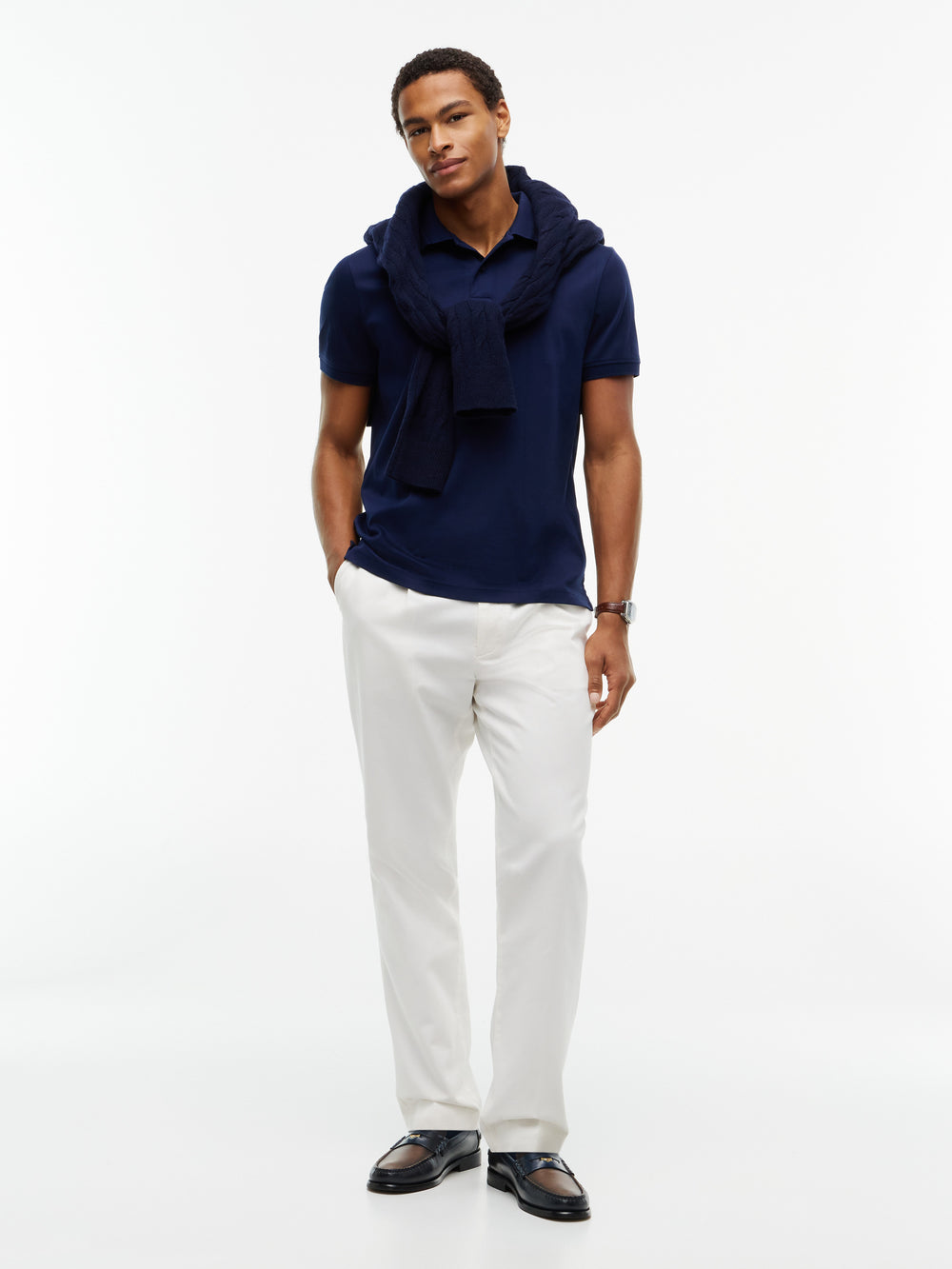 Regular Fit Jacquard Interlock Polo