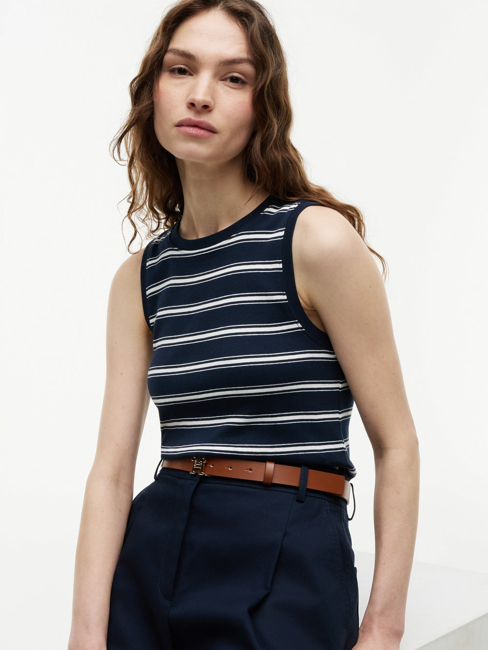 Stripe Slim Fit Full Sleeve Cotton Jersey T-Shirt