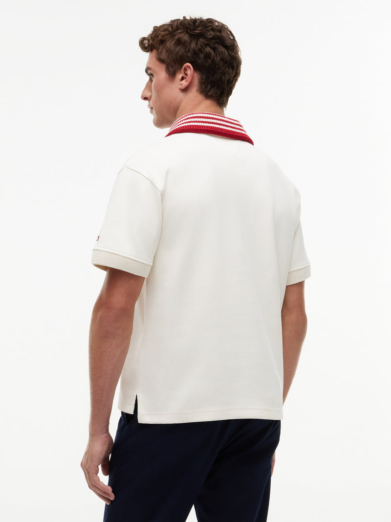 Relaxed Fit Contrast Collar Polo