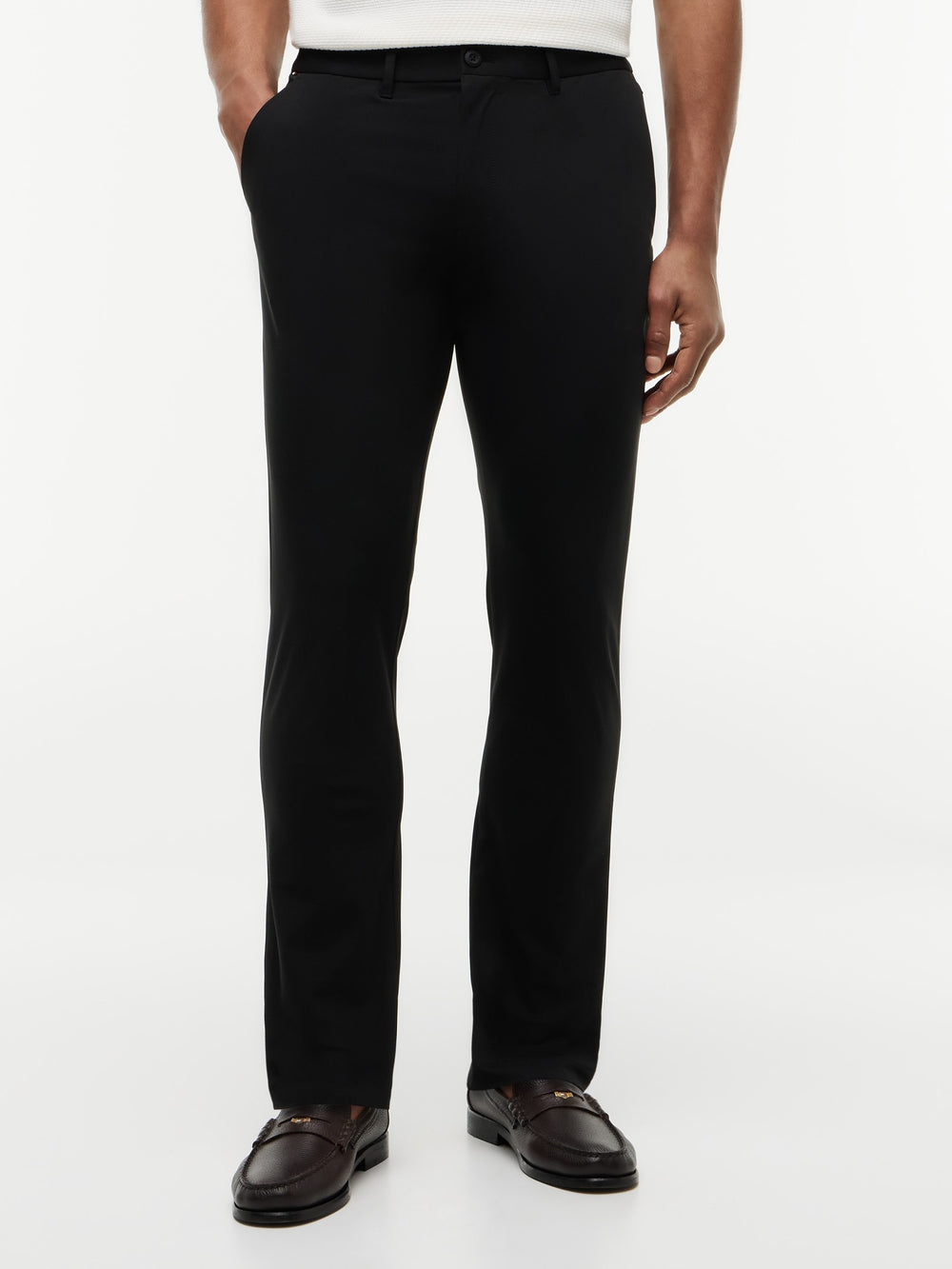 Men Denton Slim Straight Fit Knit Tech Trouser