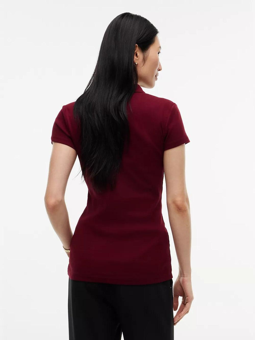 Solid Slim Fit Half Sleeve Ribbed Polo