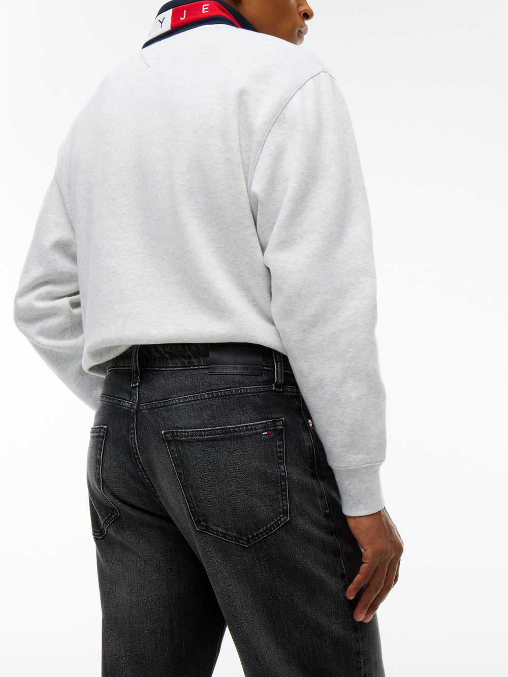 Men Jaimie Loose Washed Black Jeans