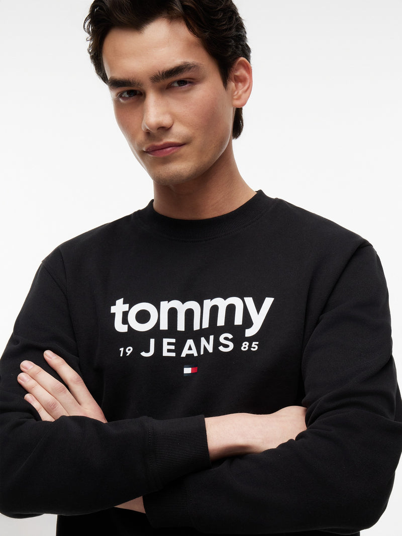 Regular Fit Suede Terry Crew Neck Sweatshirt