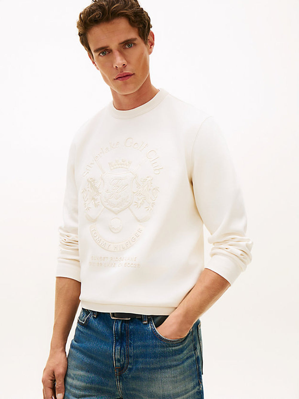Regular Fit Embroidered Interlock Pullover