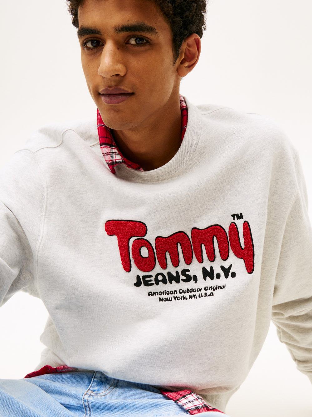Relaxed Fit Terry Crew Neck Sweatshirt