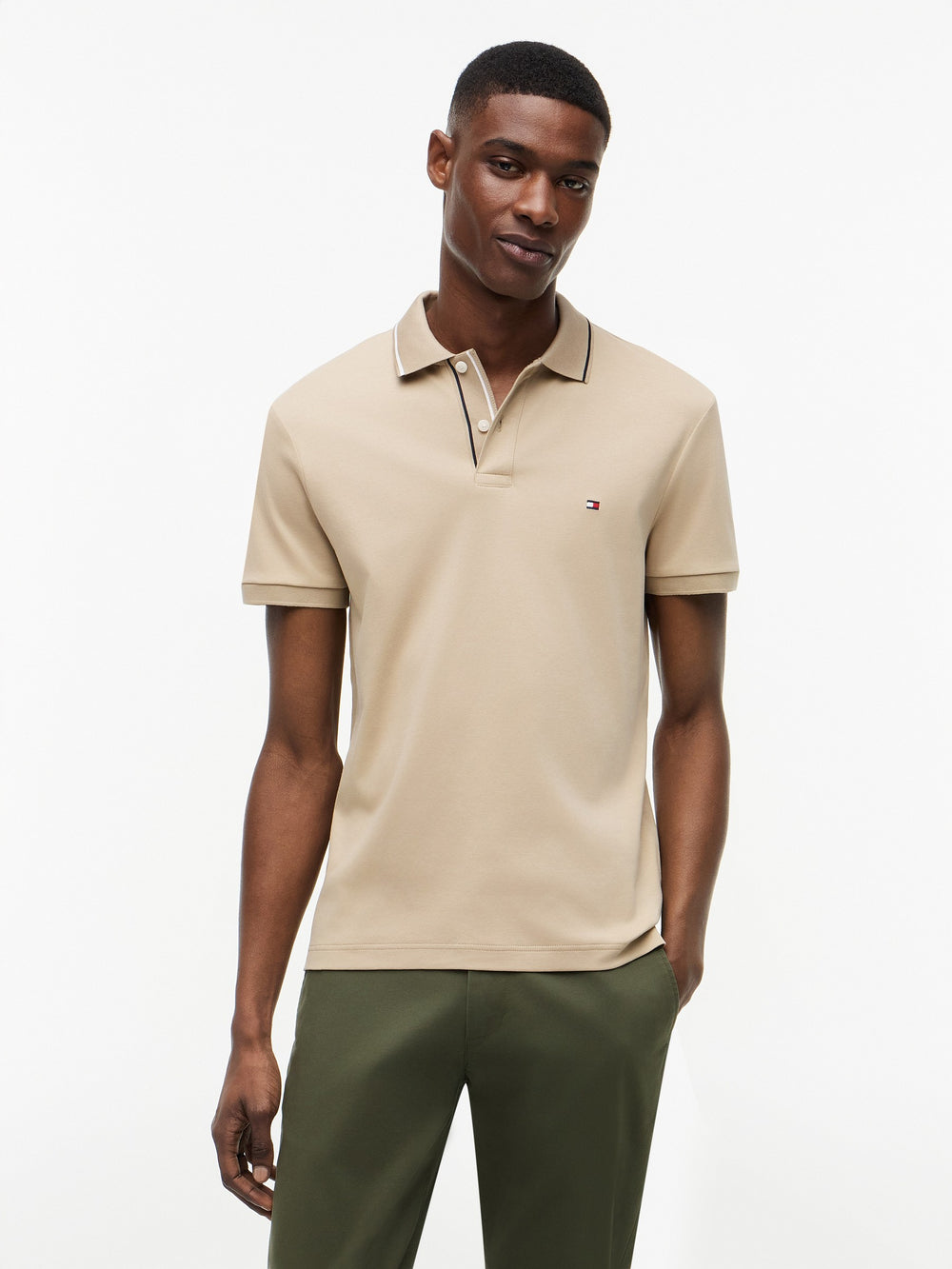 Slim Fit Interlock Polo