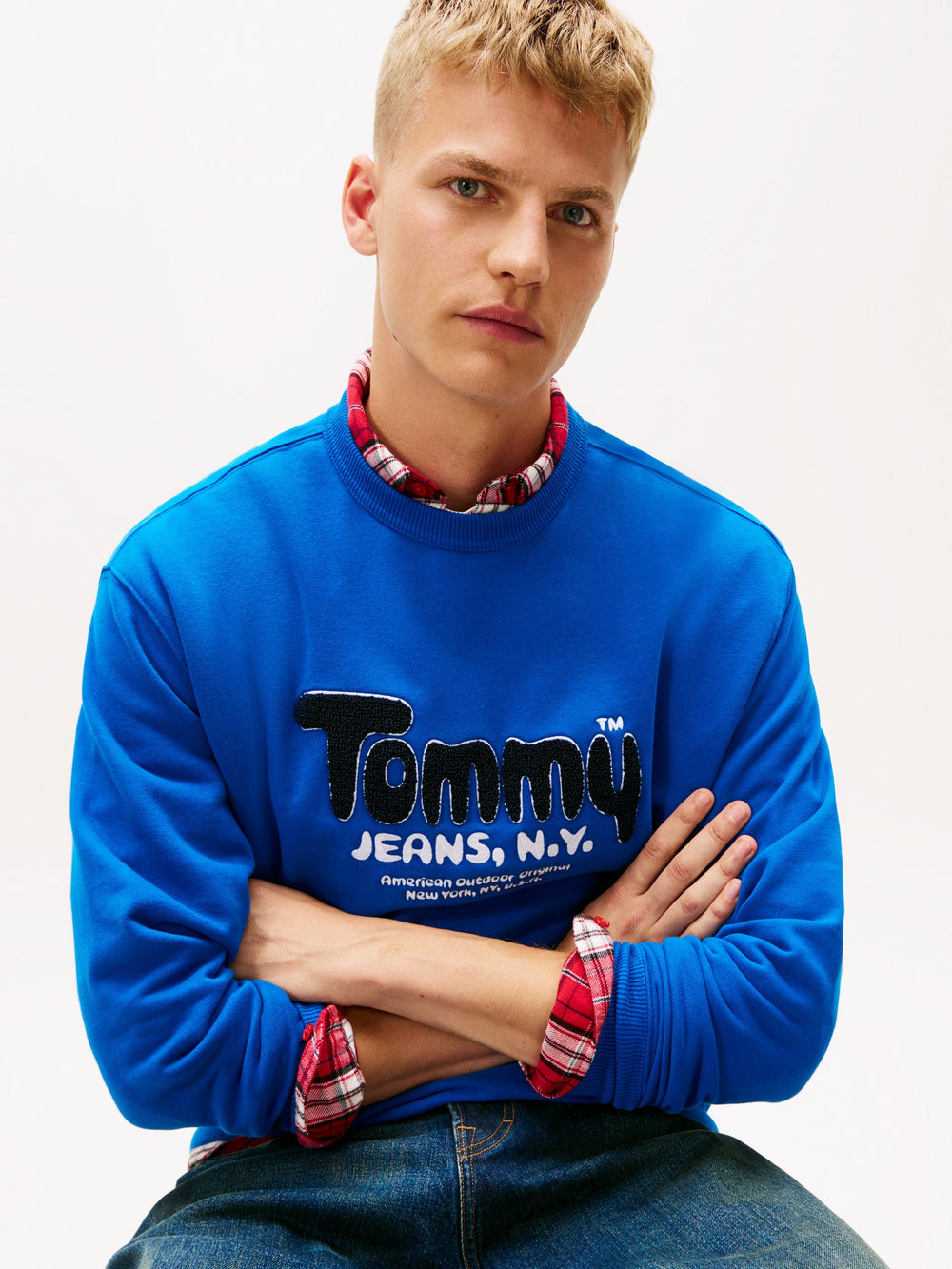 Relaxed Fit Terry Crew Neck Sweatshirt