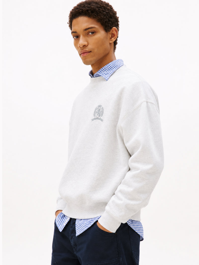90S Fit Brushed Fleece Crew Neck Sweatshirt