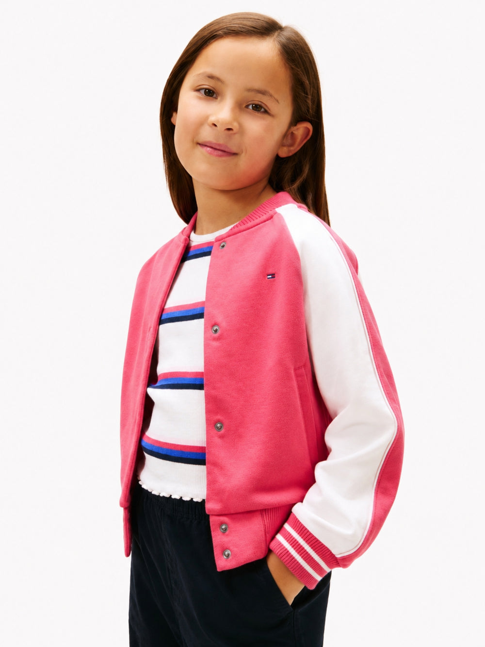Kids Color Block Bomber Jacket