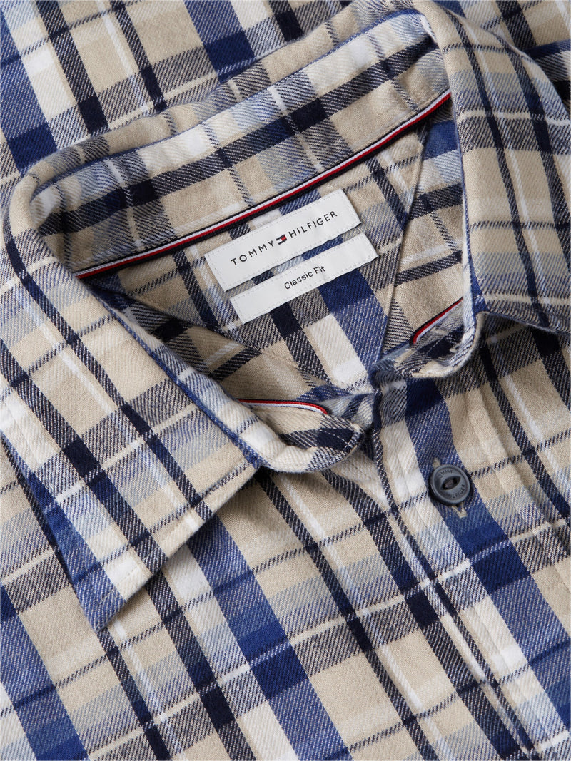 Boxy Fit Check Flannel Shirt