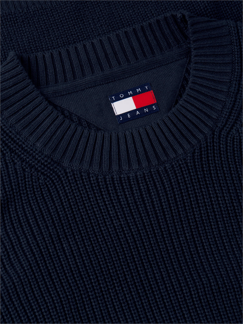 Regular Fit Badge Loose Knit Pullover