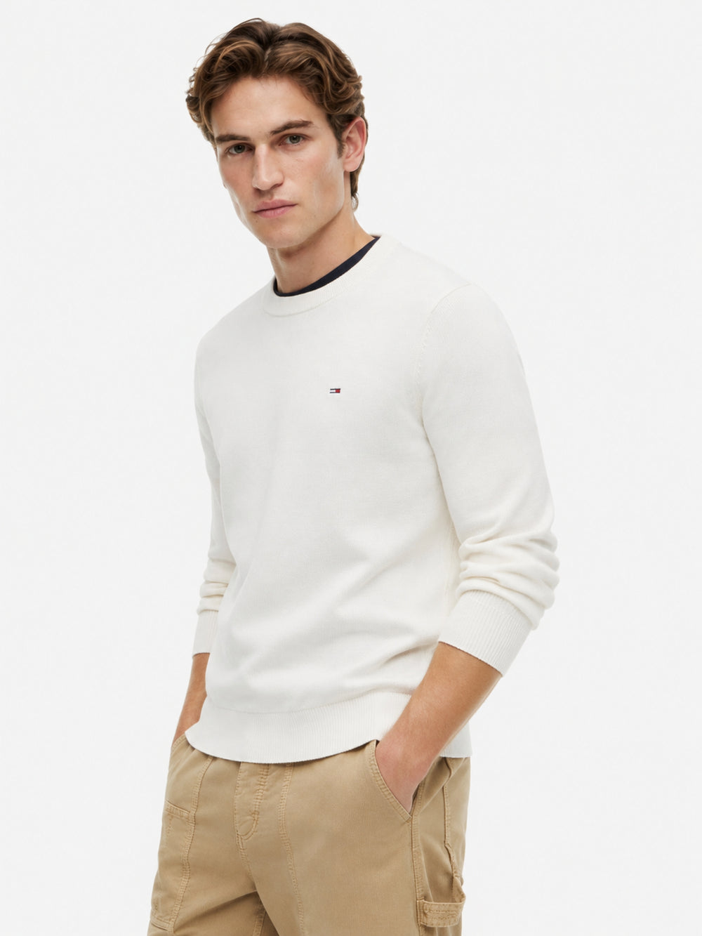 Slim Fit Light Loose Knit Pullover