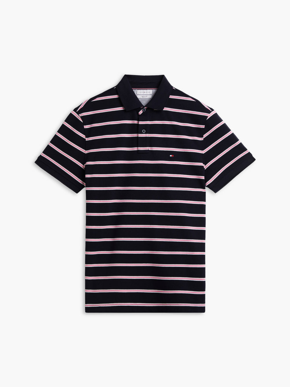 Regular Fit Striped Pique Polo