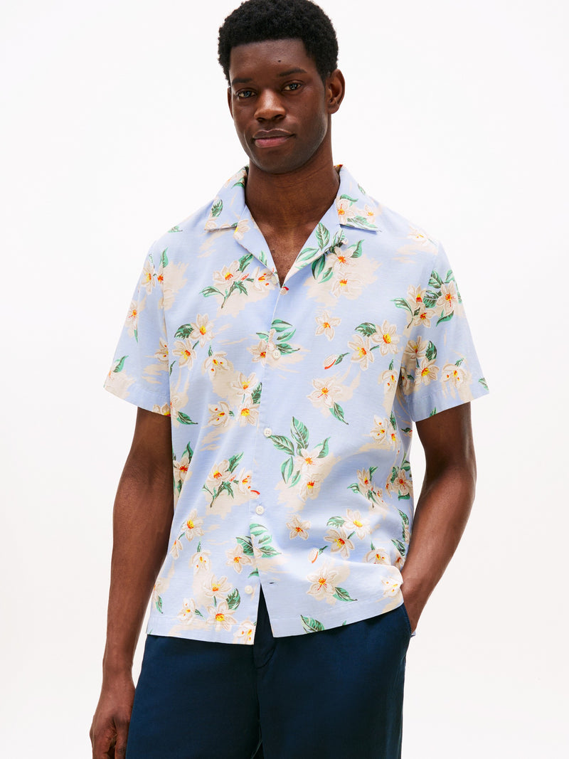 Regular Fit Poplin Print Shirt
