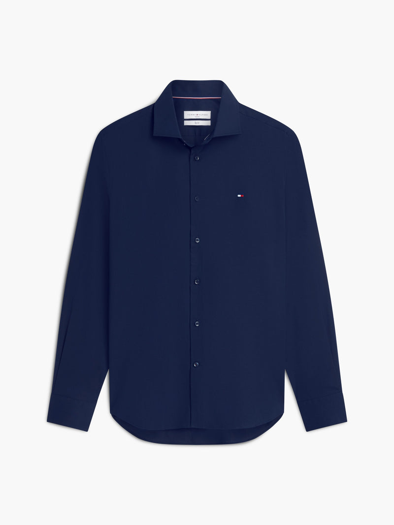 Slim Fit Solid Poplin Shirt