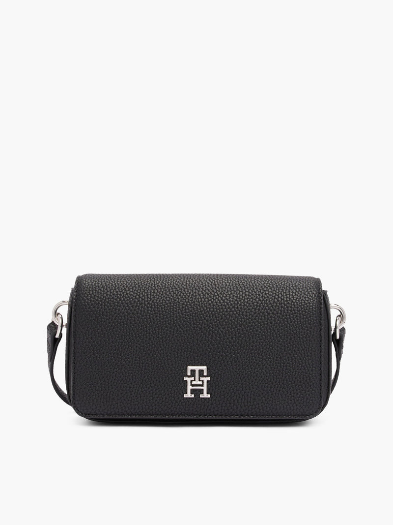 Solid Pu Crossbody Bag