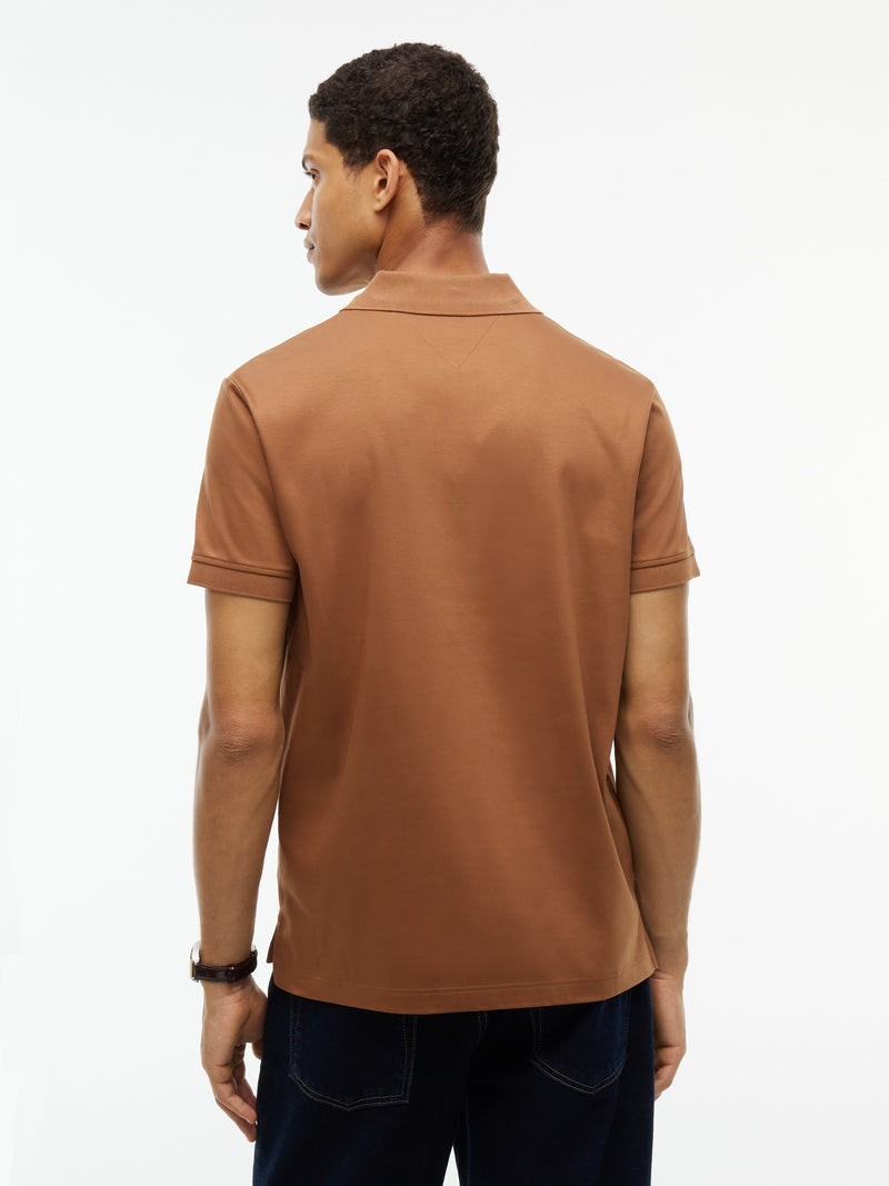 Regular Fit Interlock Polo With Embossed Logo