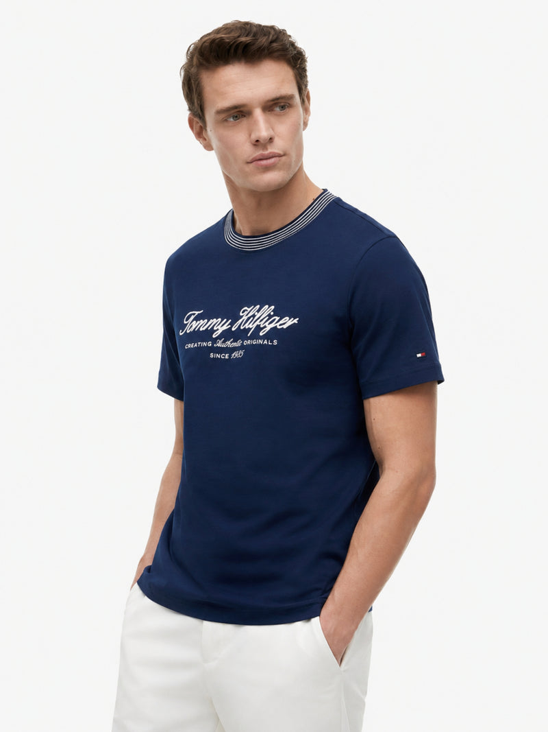 Regular Fit Graphic Embroidered Tshirt