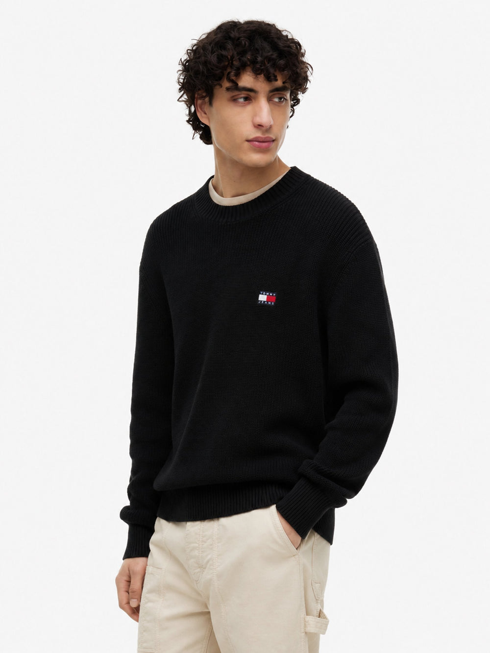 Regular Fit Badge Loose Knit Pullover
