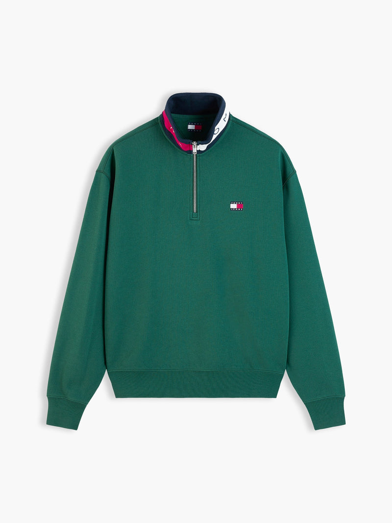 Relaxed Fit Fleece Quarter Zip Sweatshirt