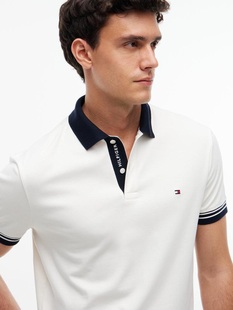 Regular Fit Contrast Collar Interlock Polo