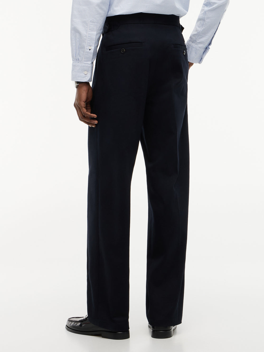 Relaxed Fit Pleated Twill Trouser