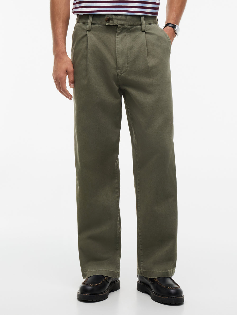 Men Theo Baggy Twill Trouser