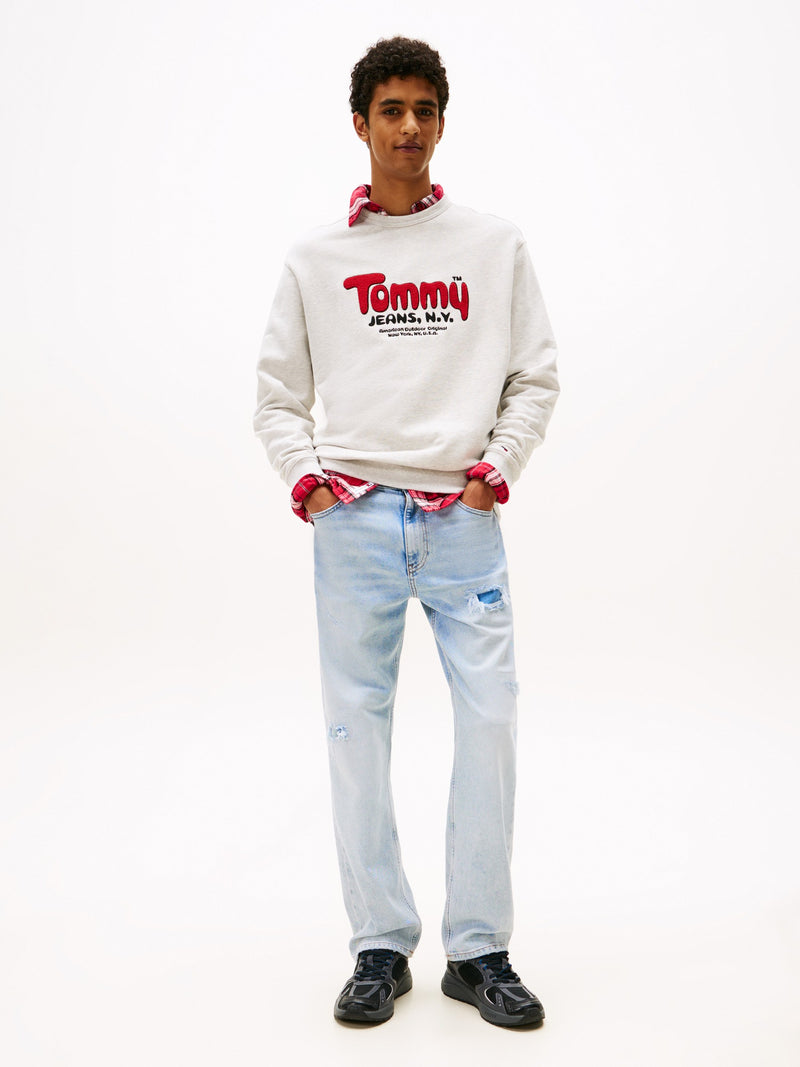Relaxed Fit Terry Crew Neck Sweatshirt