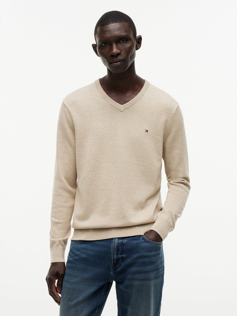 V Neck Solid Sweater