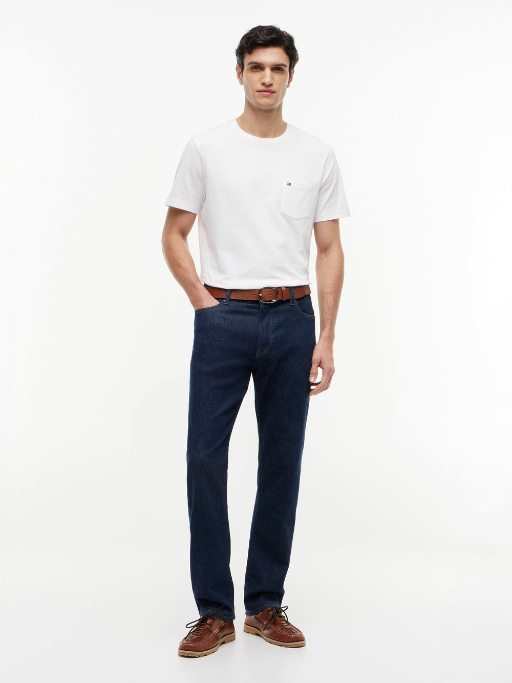 Regular Fit Solid Pocket Tshirt