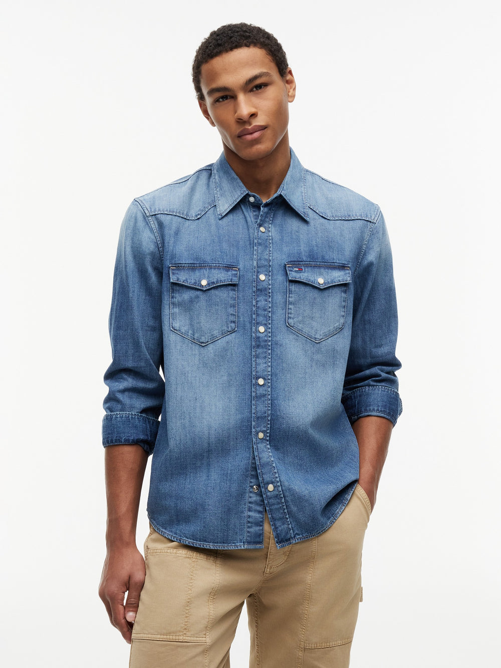 Regular Fit Washed Denim Shirt
