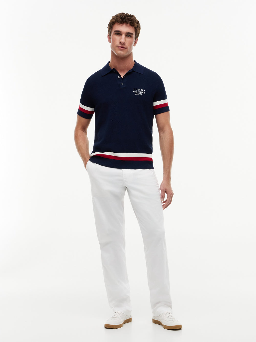 Regular Fit Flat Knit Polo