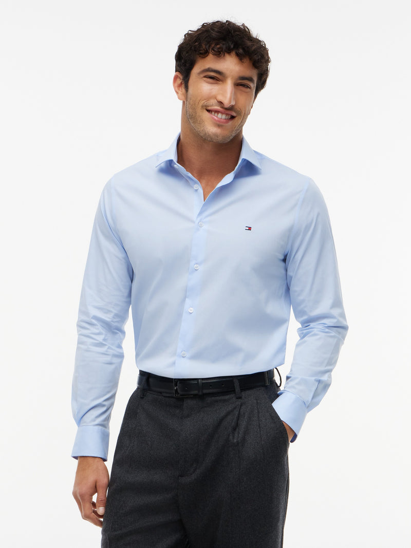 Slim Fit Solid Poplin Shirt